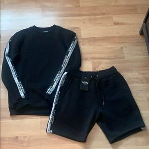 BRAND NEW BOOHOO MAN SHORT SWEATER TRACKSUIT